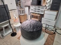 Pufa GIGANTO MEMORY, Szary Welur, 100 cm