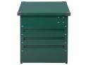 Skrzynia ogrodowa CEBROSA 100x62 cm, Metalowa, Zielona – 300 L, Zamek