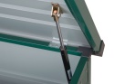 Skrzynia ogrodowa CEBROSA 100x62 cm, Metalowa, Zielona – 300 L, Zamek
