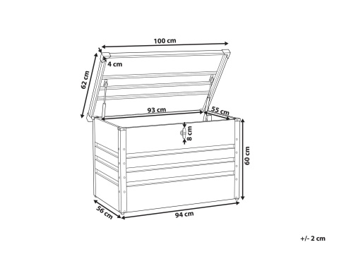 Skrzynia ogrodowa CEBROSA 100x62 cm, Metalowa, Zielona – 300 L, Zamek Skrzynia ogrodowa CEBROSA 100x62 cm, Metalowa, Zielona – 300 L, Zamek