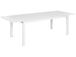 Stół ogrodowy rozkładany biały SKALOMA 180–240 x 90 cm