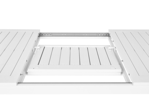 Stół ogrodowy rozkładany biały SKALOMA 180–240 x 90 cm Stół ogrodowy rozkładany biały SKALOMA 180–240 x 90 cm