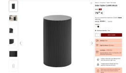 Stolik boczny Claire Beliani czarny – nowoczesny design