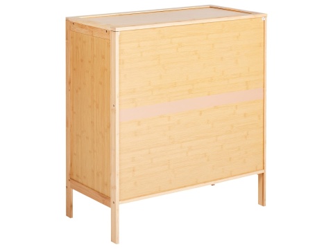 Szafka na buty MIDWOOD, Bamboo, Jasne Drewno – 2 Przesuwane Drzwi, Stylowe Wykończenie Szafka na buty MIDWOOD, Bamboo, Jasne Drewno – 2 Przesuwane Drzwi, Stylowe Wykończenie