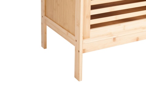 Szafka na buty MIDWOOD, Bamboo, Jasne Drewno – 2 Przesuwane Drzwi, Stylowe Wykończenie Szafka na buty MIDWOOD, Bamboo, Jasne Drewno – 2 Przesuwane Drzwi, Stylowe Wykończenie