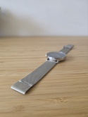 Zegarek Skagen RIIS 40 mm z Szarą Tarczą i Srebrną Bransoletą Mesh