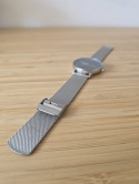 Zegarek Skagen RIIS 40 mm z Szarą Tarczą i Srebrną Bransoletą Mesh
