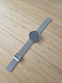 Zegarek Skagen RIIS 40 mm z Szarą Tarczą i Srebrną Bransoletą Mesh