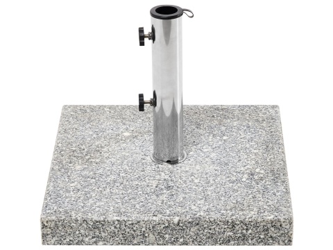 Baza Podstawka pod Parasol Ogrodowy Beliani CERZETO 30 kg Kwadratowa Granitowa Szara z Kółkami Baza Podstawka pod Parasol Ogrodowy Beliani CERZETO 30 kg Kwadratowa Granitowa Szara z Kółkami