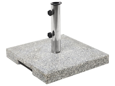 Baza Podstawka pod Parasol Ogrodowy Beliani CERZETO 30 kg Kwadratowa Granitowa Szara z Kółkami Baza Podstawka pod Parasol Ogrodowy Beliani CERZETO 30 kg Kwadratowa Granitowa Szara z Kółkami