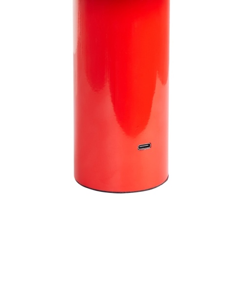 Beliani Bezprzewodowa lampa stołowa LED BESOS czerwona, metalowa, ze ściemniaczem Beliani Bezprzewodowa lampa stołowa LED BESOS czerwona, metalowa, ze ściemniaczem