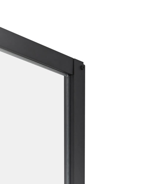 Beliani Kabina prysznicowa TELA 90x90x185 cm czarna z podwójnymi drzwiami przesuwanymi