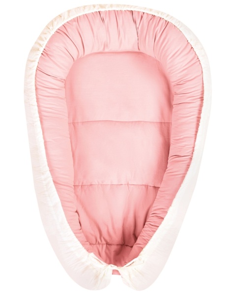 Beliani Kokon niemowlęcy 55 x 90 cm różowy z beżowym EREB Beliani Kokon niemowlęcy 55 x 90 cm różowy z beżowym EREB