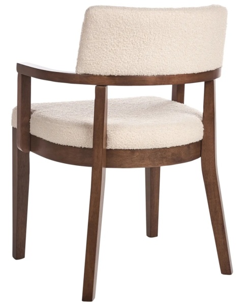 Beliani Krzesło do jadalni DALBO Boucle Ciemnobrązowe/Jasnobeżowe