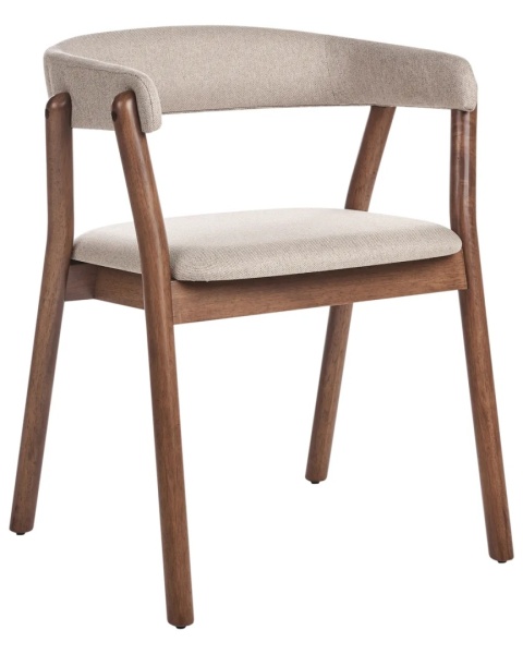 Beliani Krzesło do jadalni MYLO ciemny brąz/beż