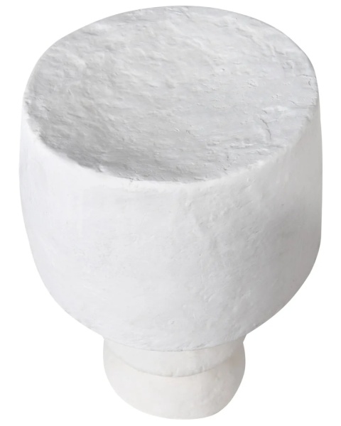 Beliani Lampa stołowa ARAPEY z papier-mâché Biała 39 cm Ręcznie robiona