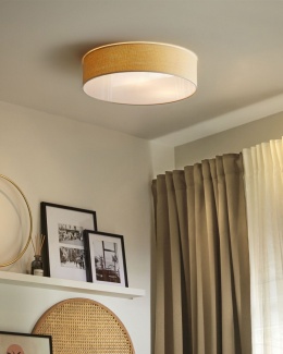 Beliani Lampa sufitowa MAGNO – naturalna pleciona 60 cm