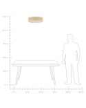 Beliani Lampa sufitowa MAGNO – naturalna pleciona 60 cm