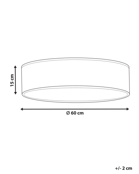 Beliani Lampa sufitowa MAGNO – naturalna pleciona 60 cm Beliani Lampa sufitowa MAGNO – naturalna pleciona 60 cm
