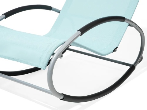 Beliani Leżak bujany CAMPO metalowy jasnoniebieski
