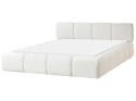 Beliani Łóżko tapicerowane ORVILLE EU King Size 160x200 cm Off-White z ramą drewnianą