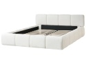 Beliani Łóżko tapicerowane ORVILLE EU King Size 160x200 cm Off-White z ramą drewnianą