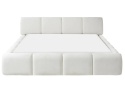 Beliani Łóżko tapicerowane ORVILLE EU King Size 160x200 cm Off-White z ramą drewnianą