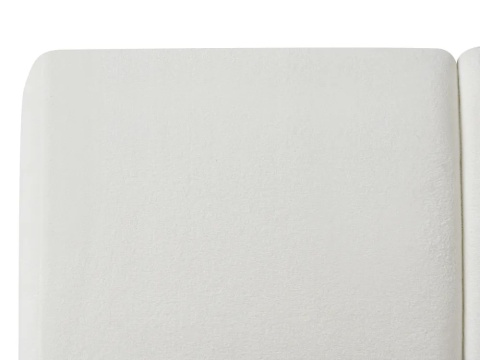 Beliani Łóżko tapicerowane ORVILLE EU King Size 160x200 cm Off-White z ramą drewnianą