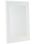 Beliani Lustro ścienne 60x90 cm białe LUNEL – prostokątne z ozdobną ramą