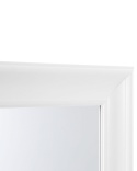 Beliani Lustro ścienne 60x90 cm białe LUNEL – prostokątne z ozdobną ramą