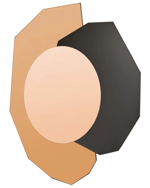 Beliani Lustro ścienne TROYON 62x80 cm Różowe złoto nowoczesne