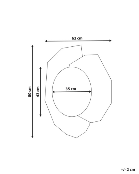 Beliani Lustro ścienne TROYON 62x80 cm Różowe złoto nowoczesne