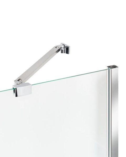 Beliani Parawan nawannowy TUAPI 140 × 100 cm srebrny z hartowanego szkła – 1 sztuka