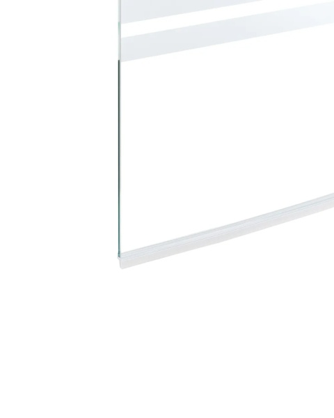 Beliani Parawan nawannowy TUAPI 140 × 100 cm srebrny z hartowanego szkła – 1 sztuka