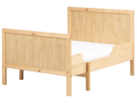 Beliani Rozsuwane łóżko dziecięce MONTIGNY 90×200 cm drewno sosnowe jasnobrązowe