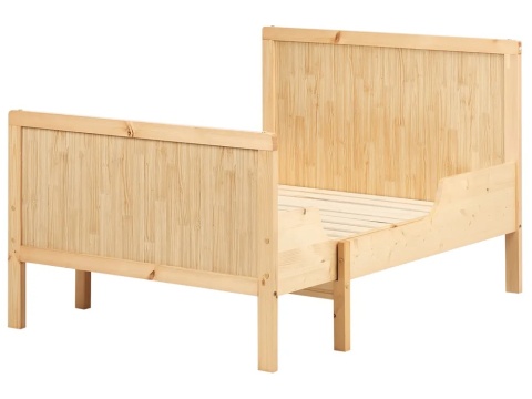 Beliani Rozsuwane łóżko dziecięce MONTIGNY 90×200 cm drewno sosnowe jasnobrązowe