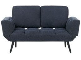 Beliani Sofa rozkładana ciemnoniebieska BREKKE