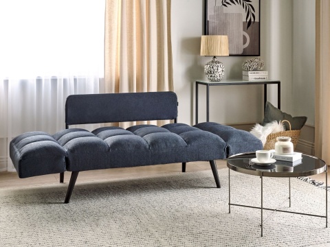 Beliani Sofa rozkładana ciemnoniebieska BREKKE Beliani Sofa rozkładana ciemnoniebieska BREKKE