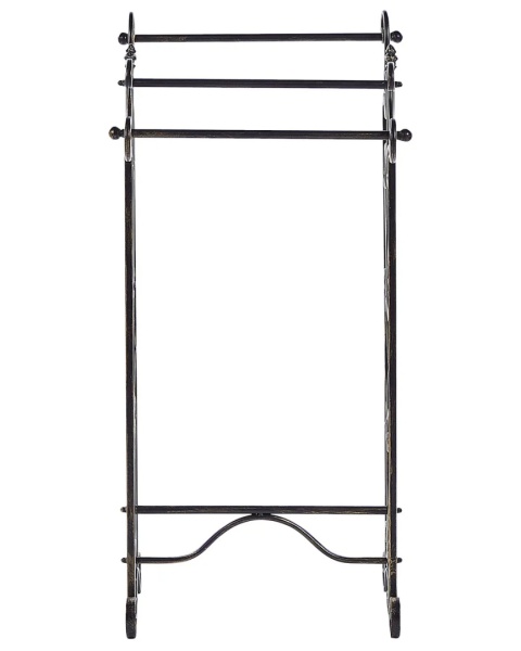 Beliani Stojak na ręczniki CHILLAN 90 cm Metal Czarny