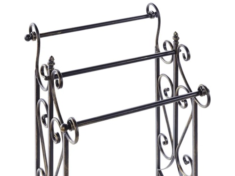 Beliani Stojak na ręczniki CHILLAN 90 cm Metal Czarny