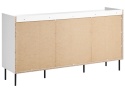Beliani RTV Szafka 2-drzwiowa ALCOVE biała z szufladami 150 cm