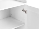 Beliani RTV Szafka 2-drzwiowa ALCOVE biała z szufladami 150 cm