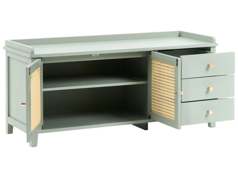 Beliani Szafka na buty BENDIGO z siedziskiem miętowa