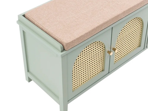 Beliani Szafka na buty BENDIGO z siedziskiem miętowa