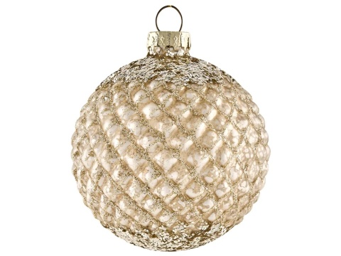 Beliani Zestaw 35 bombek FROSTING – szklane, kolorowe, ręcznie malowane