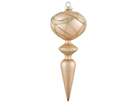 Beliani Zestaw 35 bombek FROSTING – szklane, kolorowe, ręcznie malowane