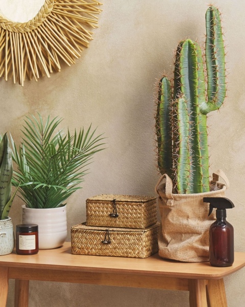 Beliani Sztuczna roślina doniczkowa CACTUS – kaktus 78 cm w doniczce Beliani Sztuczna roślina doniczkowa CACTUS – kaktus 78 cm w doniczce