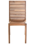 Beliani Zestaw 4 krzeseł ogrodowych z drewna akacjowego OMBRIANO jasnobrązowe