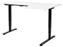 Elektryczne Biurko Narożne z Regulacją Wysokości ENGINEER, 160x109 cm, Lewostronne, Biało-Czarne