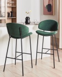 Hoker Barowy Beliani KIANA, Ciemnozielona Tkanina, Nowoczesny Design